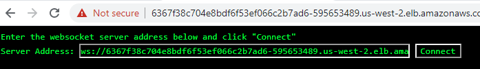 Make sure the server address does not accidentally start with "ws://http://..." Make sure the server address does not accidentally start with "ws://http://..."