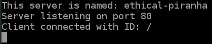 The server logs the client ID when it receives a connection The server logs the client ID when it receives a connection