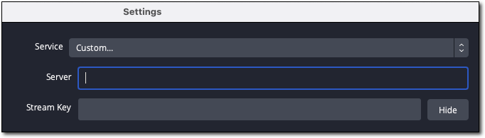 OBS Stream Settings