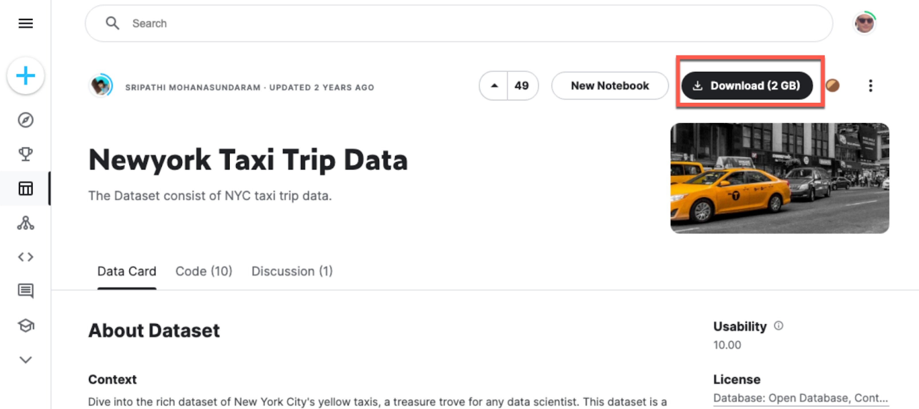 Newyork Taxi dataset