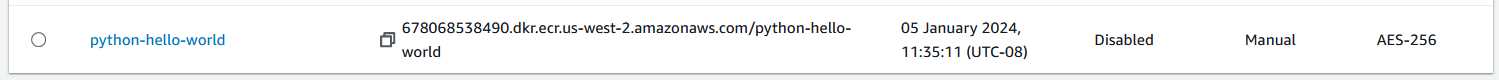 Show that python-hello-world repository exists