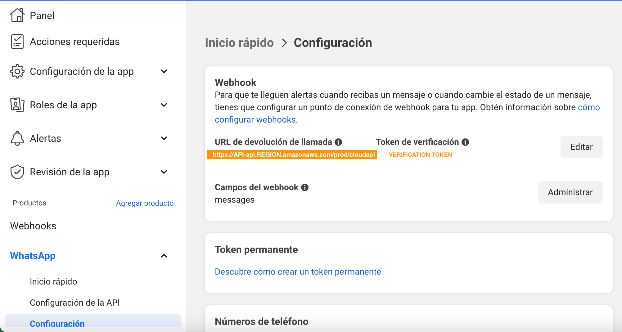 Fig 9. Configure Webhook In Facebook Developer Application Configure Webhook In Facebook Developer Application