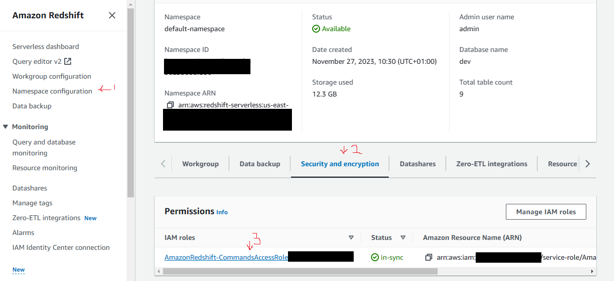 Redshift Default IAM Role