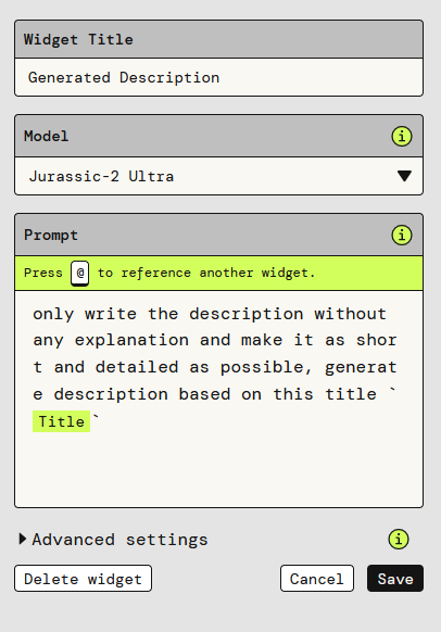 generate