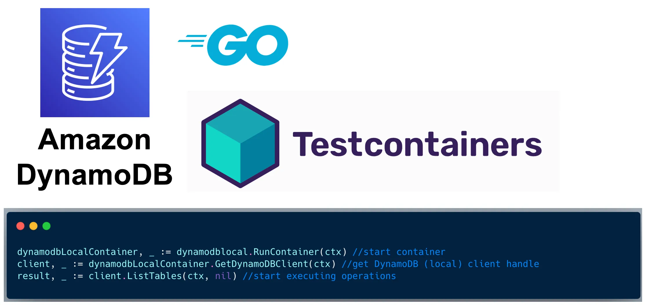 Run and test DynamoDB applications locally using Docker and Testcontainers