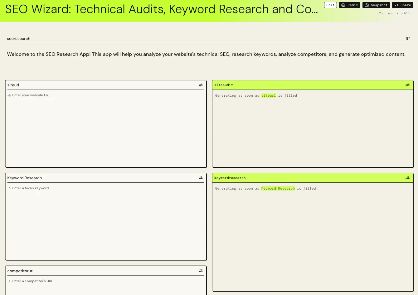 SEO Wizardry with PartyRock