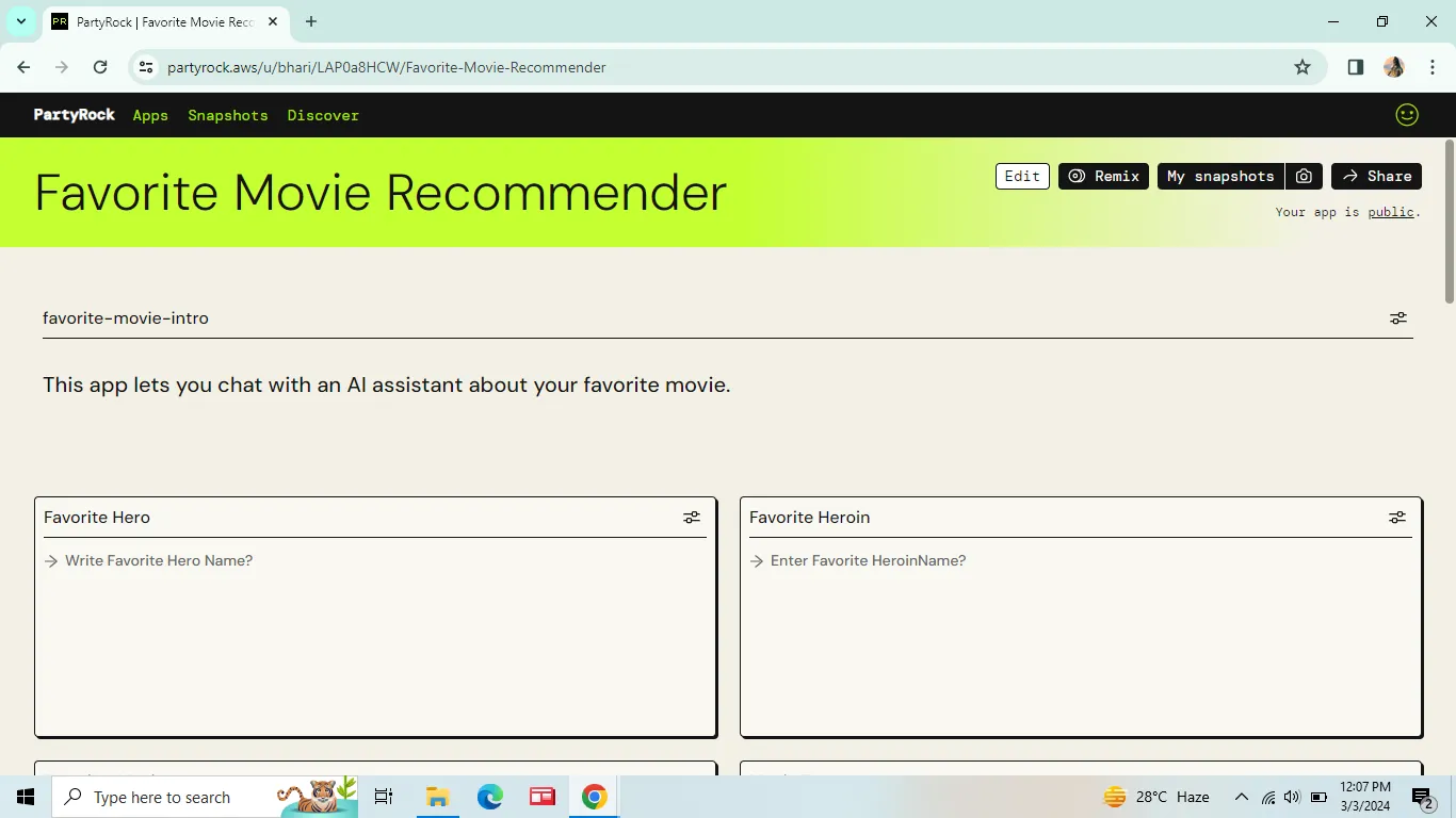 Favorite Movie Recommender