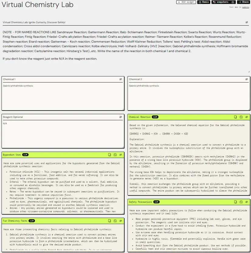 "Revolutionizing Chemistry with AWS PartyRock"