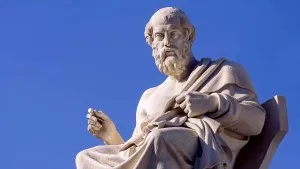 a statue of Plato