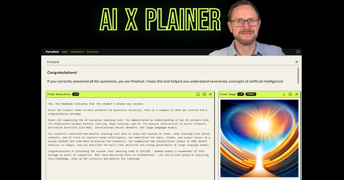 AI x plainer – An Interactive AI Learning App