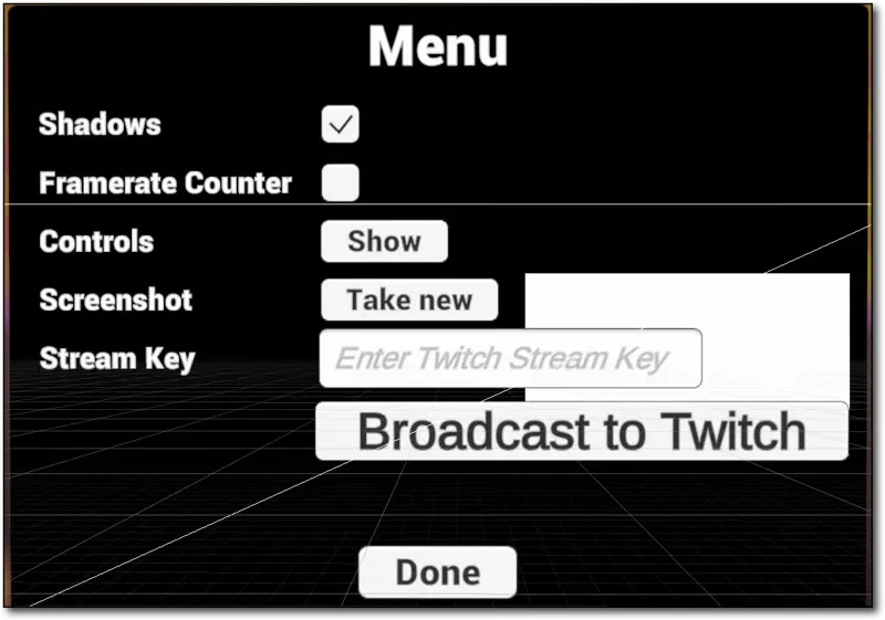 Karting menu changes