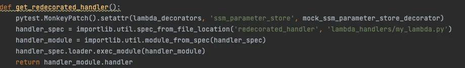 MonkeyPatch() decorator for unit tests