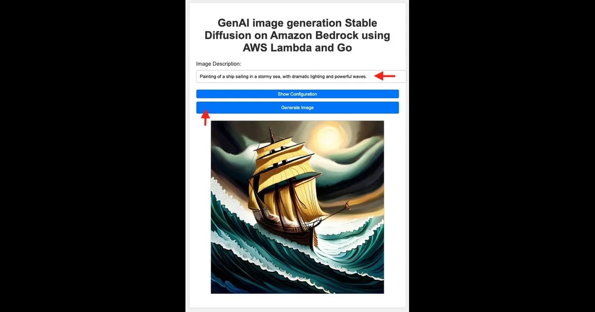 Serverless Image Generation Application Using Generative AI on AWS