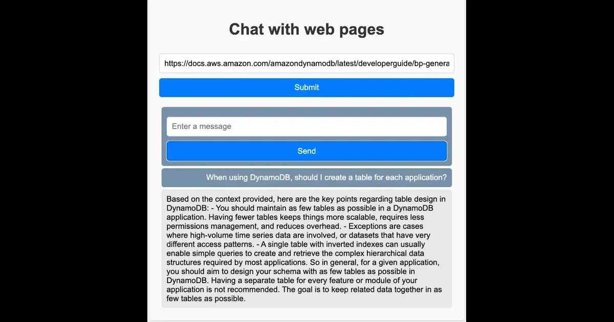 How to build a Go application to chat with any web page