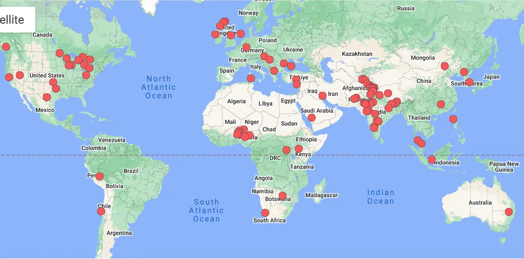 Meetup.com Map of Cloud Clubs worldwide