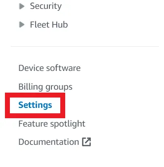 Navbar showing Settings button